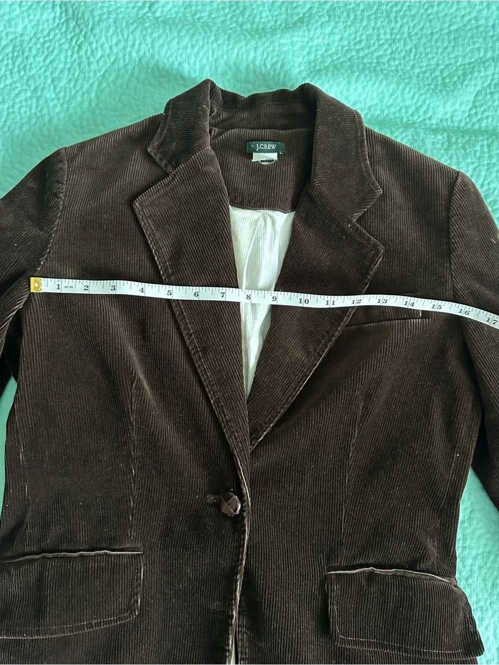 J. Crew Brown Corduroy Single-Button Blazer
